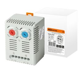 Система контроля микроклимата в шкафах. Устройства контроля. Термостат сдвоенный NO/NC