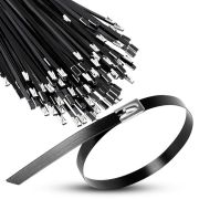 Хомут кабельный 7.9х400 сталь ANSI 316 с покрытием TOKOV ELECTRIC TKE-HM316-7.9-400-C/100