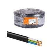 Кабель ВВГ-П нг(А)-LSLTx 3х4 ок(N, PE)-0,66 ГОСТ (100м) TDM