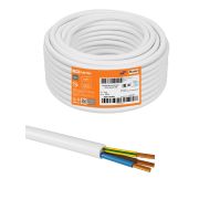 Провод ПВС 3х0,75 ГОСТ (100м), белый TDM