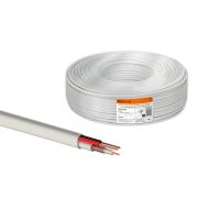 Кабель для видеонаблюдения КВК-В-2 2х0,75 мм² (200м), для внутренней прокладки, белый «VISION» TDM