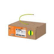 Провод ПуГВ 1х0,5 ГОСТ в коробке (250м), желто-зеленый TDM