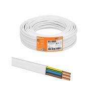 Провод ПГВВП 3х1,5 ГОСТ (20м), белый TDM
