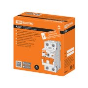 Дифференциальный автоматический выключатель АД2P 2Р С6 10мА 6кА тип АС TDM