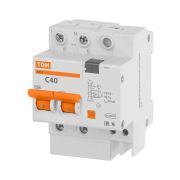 Дифференциальный автомат АД-2 2Р, C40, 30 мА, 4,5 кА, тип АС, TDM