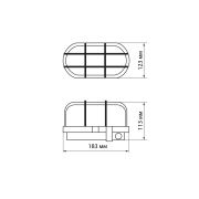 Светильник НБП 02-60-004.03У («Евро» корпус и защитная сетка, черный) TDM