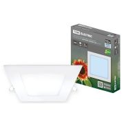 Светильник ультратонкий встраиваемый светодиодный «Даунлайт» квадрат СВО (белый) 12 Вт 4000К TDM