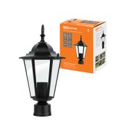 Светильник 6060-03 садово-парковый шестигранник, 60Вт, на опору, черный TDM