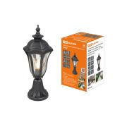 Светильник садово-парковый «Вена» 60 Вт, стойка, алюм., прозрачное/черный, Е27, TDM