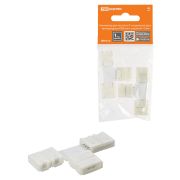 Коннектор для жесткого T-соединения двух светодиодных RGB лент шириной 10 мм, (уп. 2 шт), TDM