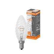 Лампа накаливания «Витая свеча» прозрачная 60 Вт-230 В-Е14 TDM