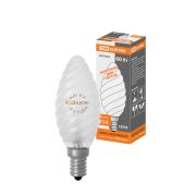 Лампа накаливания «Витая свеча» матовая 60 Вт-230 В-Е14 TDM