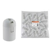 Патрон Е27 подвесной, термостойкий пластик, белый, Б/Н TDM