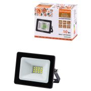 Прожектор светодиодный СДО-04-010Н-З (зелёный свет) 10 Вт, IP65, черный, Народный