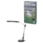 Светильник светодиодный настольный СН-50, 2 колена, диммер, 220 В, 9 Вт, 5000 К, сереб-черн, TDM