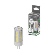 Лампа светодиодная G4-3 Вт-230 В-6500 К, SMD, 16x43 мм TDM