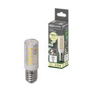 Лампа светодиодная Е14-5 Вт-230 В-3000 К, SMD, 16x54 мм TDM