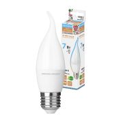 Лампа светодиодная WFС37-7 Вт-230 В -6500 К–E27 (свеча на ветру) Народная