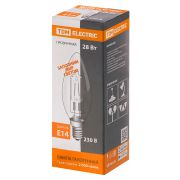 Лампа галогенная  «Свеча» прозрачная 28 Вт-230 В-Е14 TDM