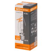 Лампа галогенная «Свеча» прозрачная 42 Вт-230 В-Е27 TDM