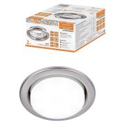 Светильник встраиваемый СВ 01-08 GX53 220 В 50 Гц, сатин никель, 2 шт/уп, Народный