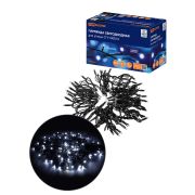 Гирлянда светодиодная СГУ100Б10, 10м, мерц-е, 6500К, каучук чер., посл. подкл, IP65, 250 В, TDM