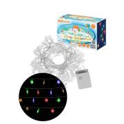 Гирлянда светодиодная «Звездочки» 50LED, 5м, 8 режимов, многоцвет., прозр.шнур, 250 В, TDM