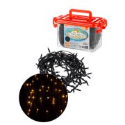 Гирлянда светодиодная «Бахрома» 2х1м, 152LED, 2700К, черный шнур, посл. подкл, IP65, 250 В, TDM