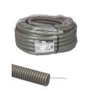 Труба гофрированная ПВХ d 40 с зондом (25 м) легкая Народная