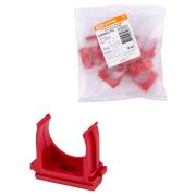 Крепеж-клипса для трубы ПНД 25 мм (10 шт.) красная TDM