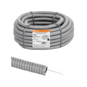 Металлорукав в ПВХ-изоляции РЗ-Ц-П 10 серый с протяжкой (25м) TDM