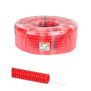 Труба гофрированная ПНД d 32 с зондом (50 м) легкая 350Н красная TDM