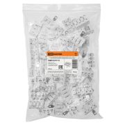 Клемма пружинная соединительная КСПнз4-2L+N+PE, 16 A, с монтажной ножкой и заземлением под винт TDM