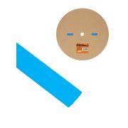 Термоусаживаемая трубка ТУТнг 16/8 синяя (100 м/ролл) TDM