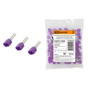 Наконечник штыревой втулочный изолированный (двойной) НШвИ (2) 2,5х10 фиолетовый (100 шт) TDM