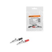 Зажим «крокодил» ЗК 15А 53мм красный/черный (1шт+1шт) TDM