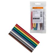 Набор трубок термоусаживаемых, не поддерживающих горение, клеевых, 7 цветов, длиной 10 см ТТкНГ(3:1) «Полицвет 4,8/1,5 TDM»