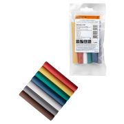 Набор трубок термоусаживаемых, не поддерживающих горение, клеевых, 7 цветов, длиной 10 см ТТкНГ(3:1) «Полицвет 9,5/3,0 TDM»