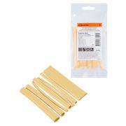 Набор трубок термоусаживаемых, не поддерживающих горение, клеевых, 8 типоразмеров, длиной 10 см ТТкНГ(3:1) «Моноцвет-диапазон, желтый TDM»