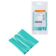 Набор трубок термоусаживаемых, не поддерживающих горение, клеевых, 8 типоразмеров, длиной 10 см ТТкНГ(3:1) «Моноцвет-диапазон, зеленый TDM»