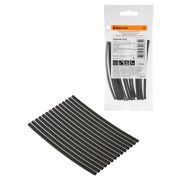 Набор трубок термоусаживаемых, не поддерживающих горение, клеевых, длиной 10 см ТТкНГ(3:1) «Моноцвет, черный 2,4/0,8 TDM»