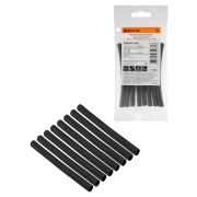 Набор трубок термоусаживаемых, не поддерживающих горение, клеевых, длиной 10 см ТТкНГ(3:1) «Моноцвет, черный 6,4/2,0 TDM»