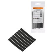 Набор трубок термоусаживаемых, не поддерживающих горение, клеевых, длиной 10 см ТТкНГ(3:1) «Моноцвет, черный 9,5/3,0 TDM»