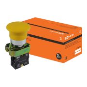 Кнопка грибовидная SB2-BС51 с возвратом, 1НО, d22 мм, желтая, IP40 TDM