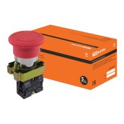 Кнопка грибовидная SB2-BS542 с фиксацией, возврат поворотом, 1НЗ, d22 мм, красная, IP40 TDM