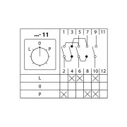 Кулачковый переключатель КПУ11-16/11 (реверс) TDM