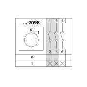 Переключатель кулачковый КПУ38У-25 /2098 «откл-вкл» 3Р IP54 TDM