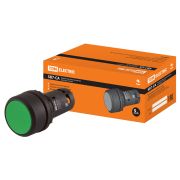 Кнопка SB7-CAL35 с фиксацией, 1НО+1НЗ, d22 мм, зеленая, IP54 TDM