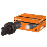 Переключатель на 2 положения SB7-CD25 с фиксацией, 1НО+1НЗ, стандартная ручка, d22 мм, черный, IP40 TDM