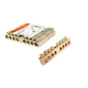 Шина «N» нулевая 6х9мм  8/1 (8групп/крепеж по центру) TDM